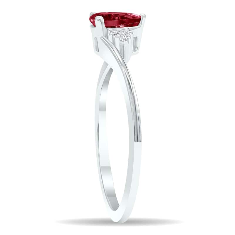 Women's Ruby and Diamond Tierra Ring in 10K White Gold