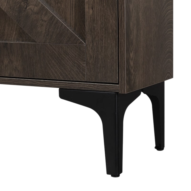 Shoe Cabinet with 2 Flip Drawers& Open Shelves,Modern Entryway Shoe Storage