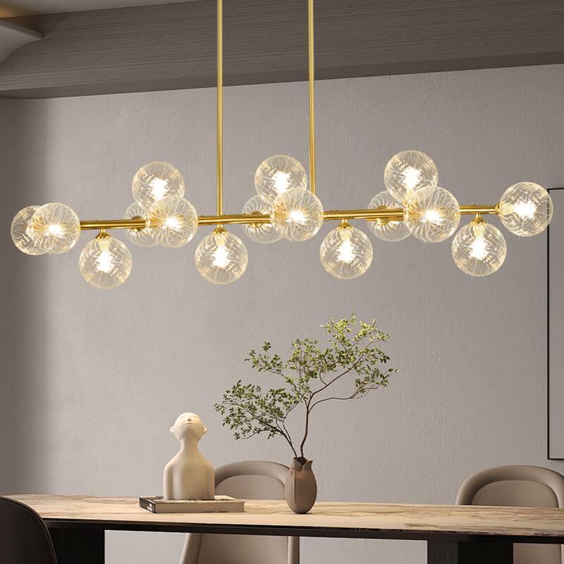 16-Light Sputnik Linear Chandeliers Globe Chandelier For Dining Room