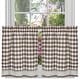 preview thumbnail 6 of 26, Buffalo Check Gingham Kitchen Curtain Tier Pairs, 58x36 Inches - 58x36 Inches Taupe