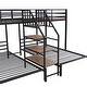 preview thumbnail 13 of 24, Twin over Twin & Twin Bunk Bed, Metal Triple Bunk Bed