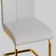 preview thumbnail 16 of 18, 2 Piece Dining Chairs Set,Modern Fashion Kitchen Vanity Patio Club Guest Office Chair,Plating Golden Metal Legs
