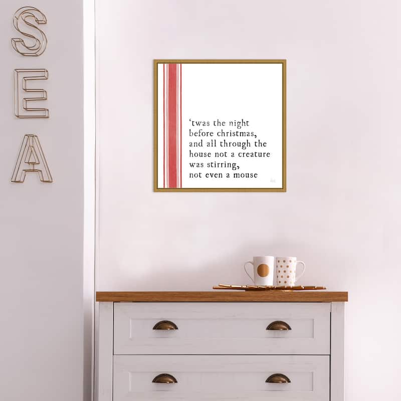 Simple Christmas I by Laura Marshall Framed Canvas Art