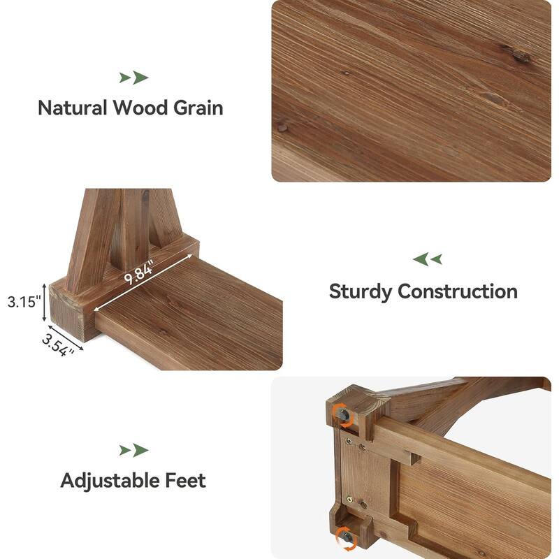Solid Wood Console Table for Entryway, 63-Inch Narrow Sofa Table Behind Couch - 62.99" L × 11.81" W × 31.89" H