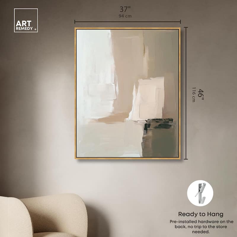Pale Textured Silence II Canvas by Art Remedy