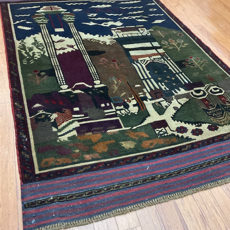 HERAT ORIENTAL Handmade Soumak Wool Rug - 4'2" x 6'