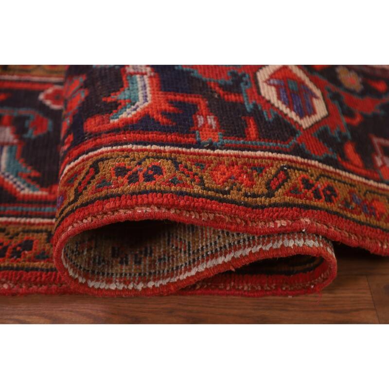 Hand Knotted Oriental 100% Wool Carpet Traditional Medallion Red Heriz Area Rug - 12' 3'' X 8' 4''