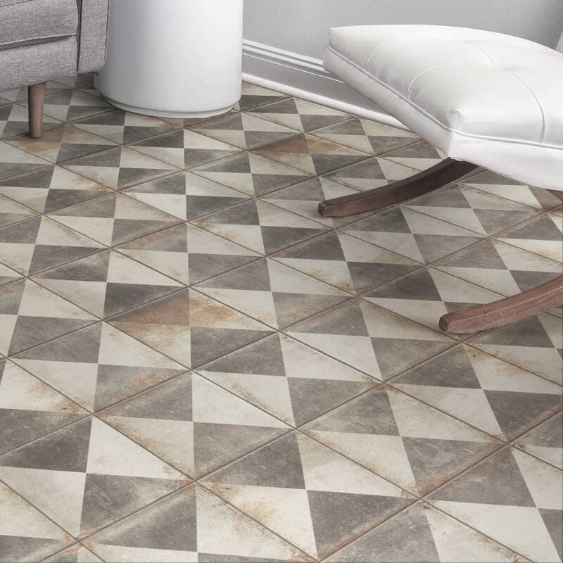 Merola Tile D'Anticatto Decor Triangoli 8-3/4" x 8-3/4" Porcelain Floor and Wall Tile