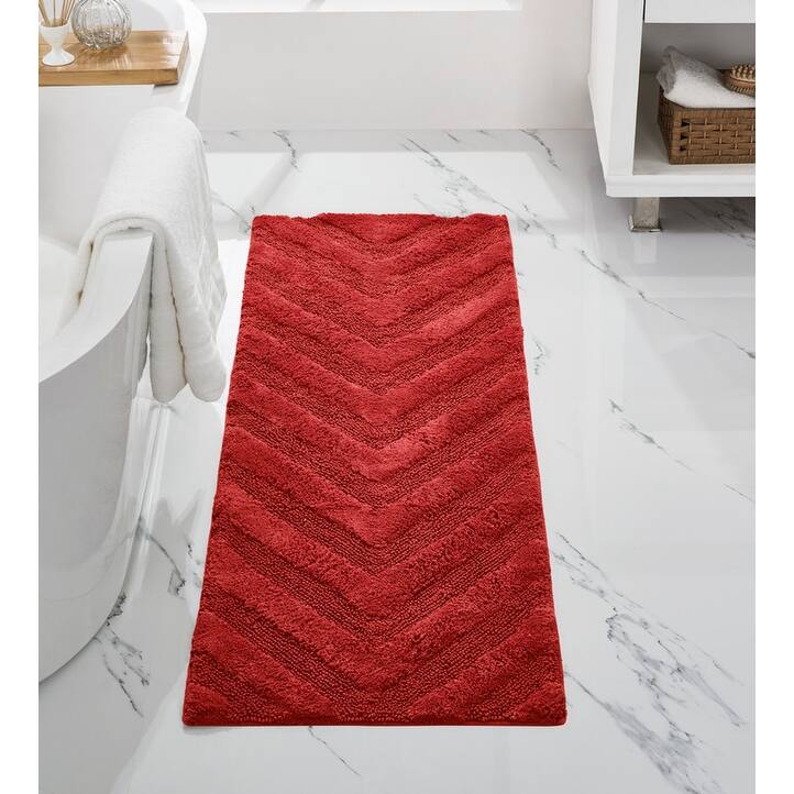 Better Trends Bathroom Rug 100% Cotton Tufted Water Absorbent Bath Rug for Shower, Sink Bath Mats Machine Wash Hugo Collection