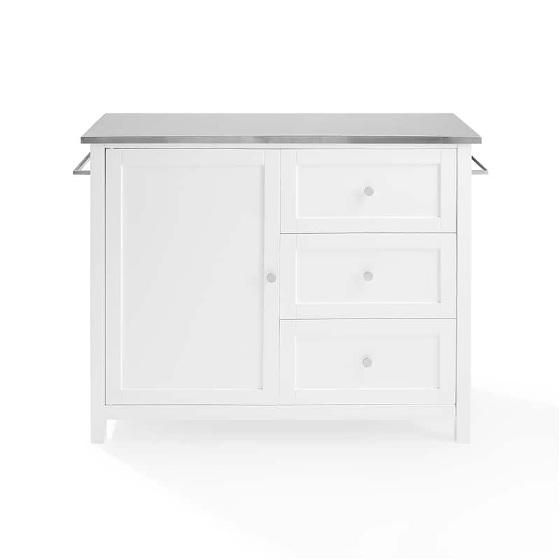 Crosley Soren Stainless Steel Top Kitchen Island/Cart - 18.13"d x 42.13"w x 37.5"h