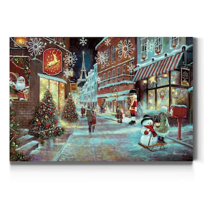 Paris Christmas-Premium Gallery Wrapped Canvas - Ready to Hang