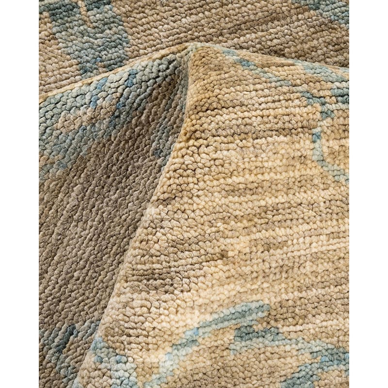 Modern One-of-a-Kind Handmade Area Rug - Brown, 8' 2" x 10' 1" - 8' 2" x 10' 1"