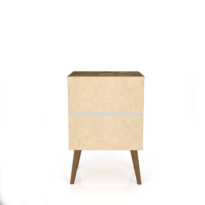 Liberty Mid Century Modern Black Nightstand 2.0 with 2 Extension Drawers
