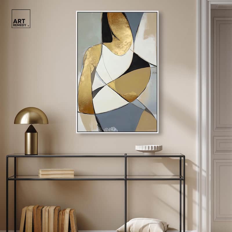 Gold Leaf Contours Canvas by Art Remedy