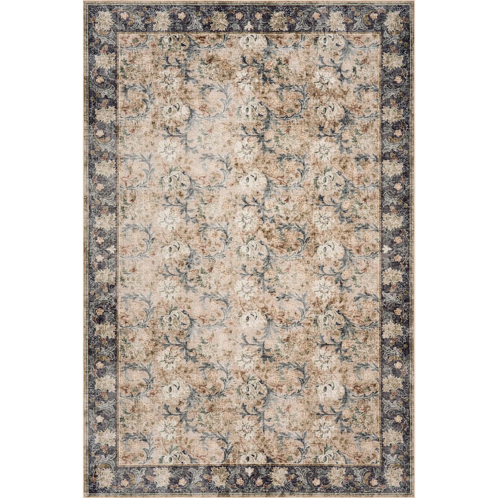 Nuloom Carivelle Floral & Paisley Washable Rug