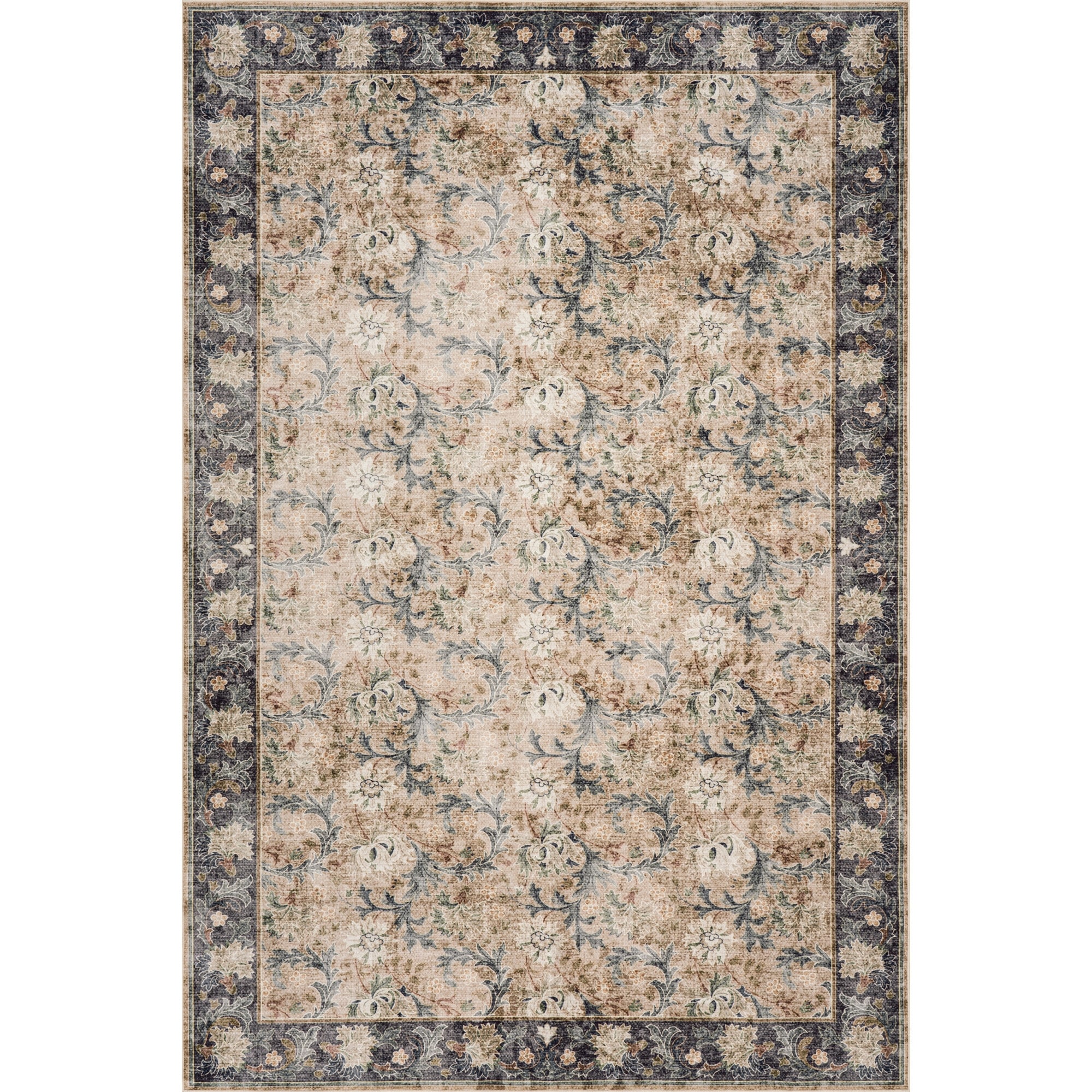 Nuloom Carivelle Floral & Paisley Washable Rug