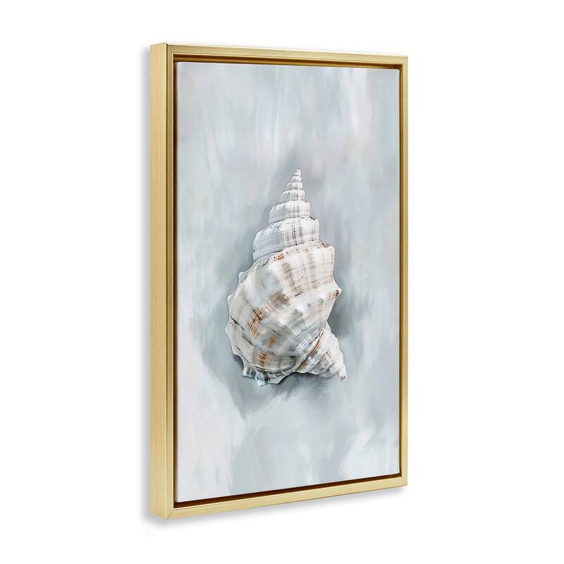 Stupell Conch Seashell Mirage Framed Floater Canvas Wall Art Design By Ramona Murdock