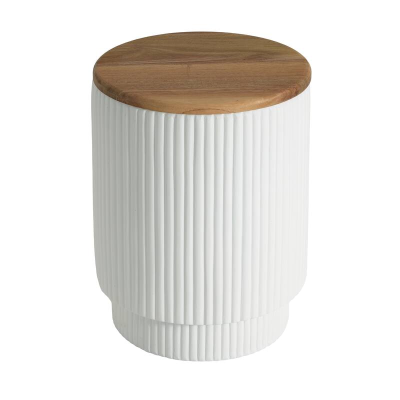 Christopher Knight Home Calyx Patio MGO Storage Side Table - White