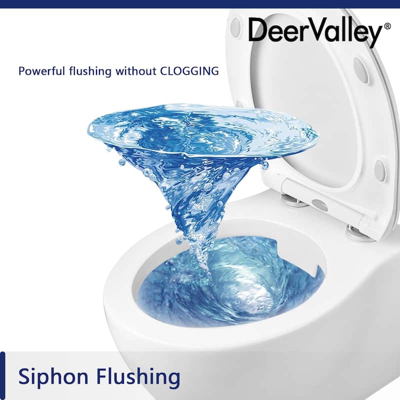 DeerValley Liberty 1.59 GPF Elongated Wall Hung Toilets Included Seat