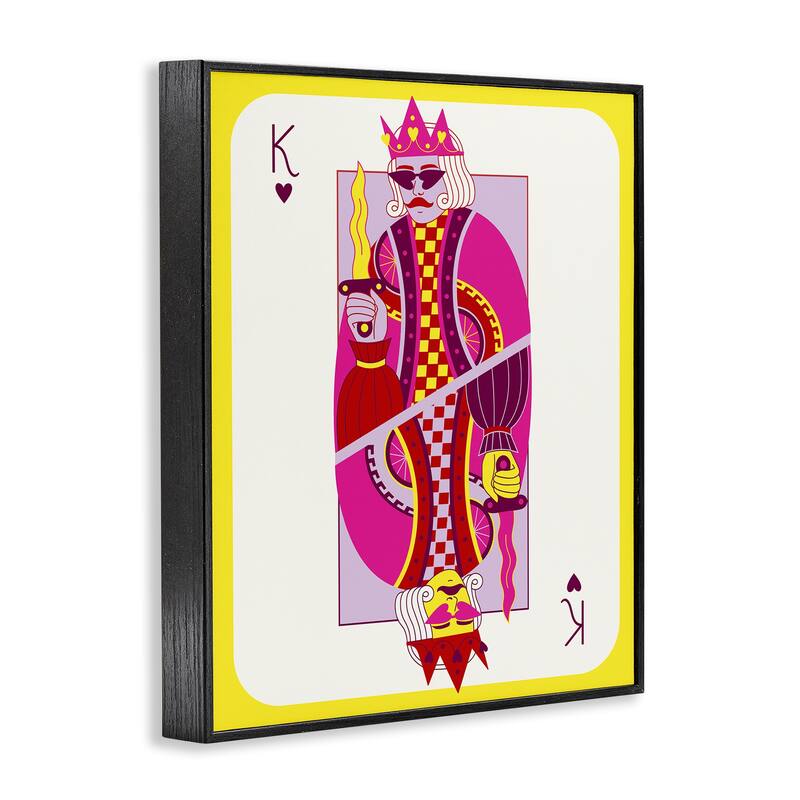 Stupell Bright Trendy King Card Framed Giclee Art Design By Grace Popp