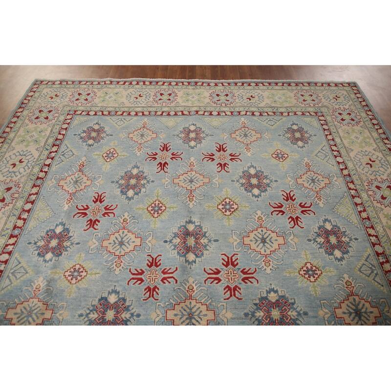 All-Over Kazak Oriental Area Rug Wool Carpet - 9'2" x 11'10"