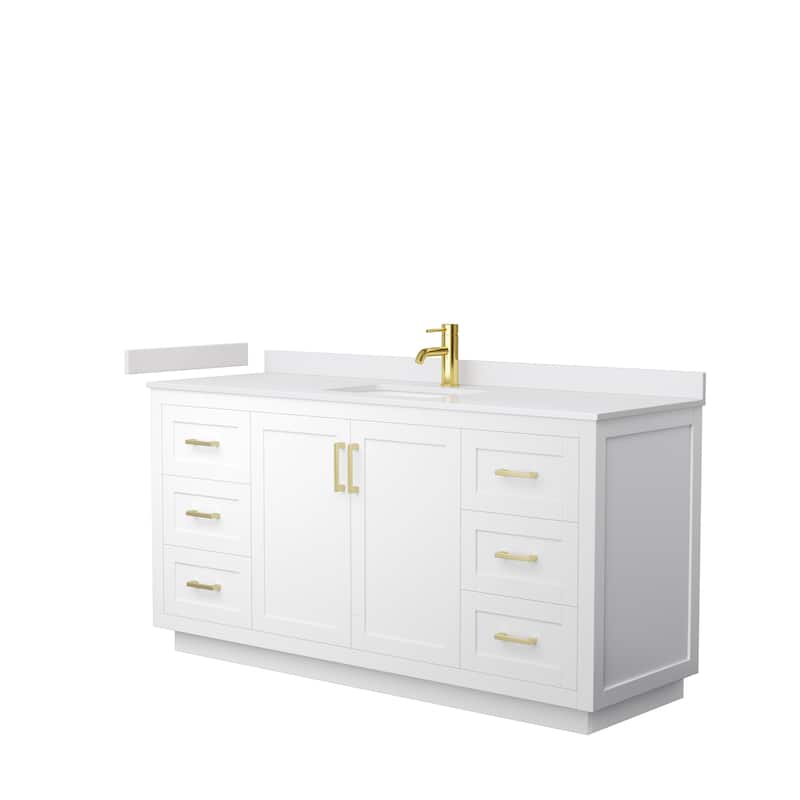 Miranda Single Vanity Set, Cultured Marble Top, No Mirror