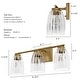 preview thumbnail 2 of 7, Hunter + Jasmine Roth Rossmoor 3-Light Bathroom Vanity Light w/ Clear Glass - Modern - Designer!
