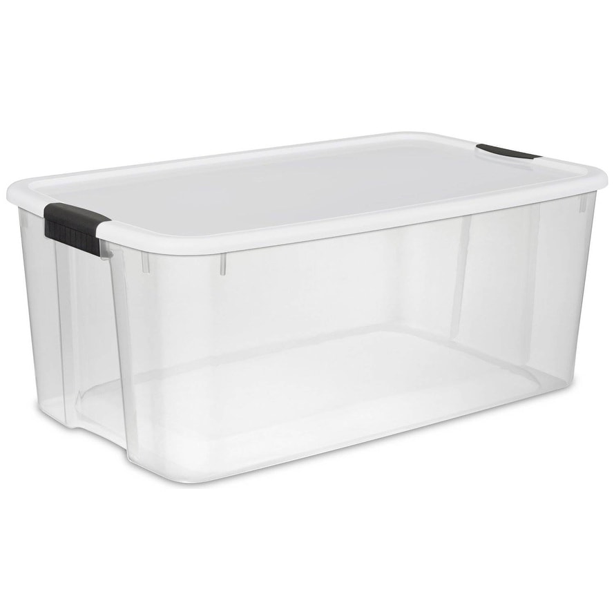 Sterilite Corporation 6-Pack Medium 7.5-Gallons (30-Quart) Clear Tote with  Latching Lid in the Plastic Storage Containers department at