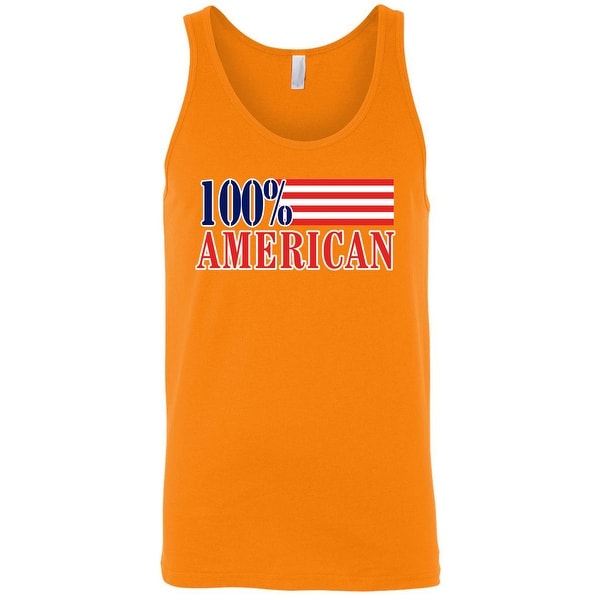 Men's USA Flag Tank Top Patriotic Pride 100-percent American Stars & Stripes Old Glory