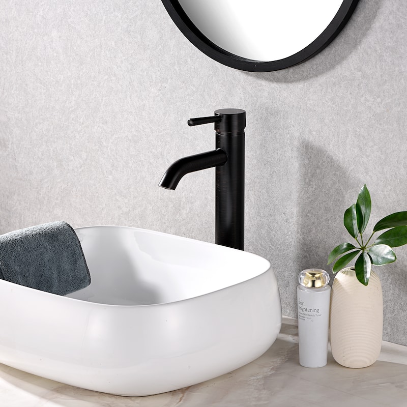 Luxier BSH03-T Single Handle 1-Hole Vessel Bathroom Faucet with Drain