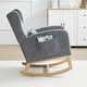 preview thumbnail 22 of 28, Reclining Glider Rocking Chair with Extendable Footrest, High Backrest & Side Storage Pocket