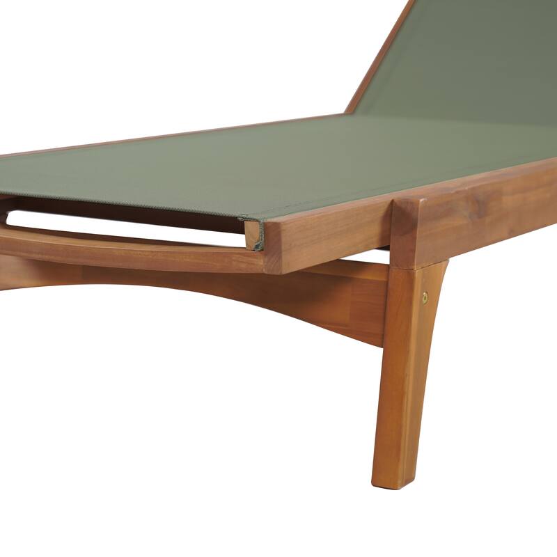 Christopher Knight Home - Orion Acacia Wood Outdoor Chaise Lounger
