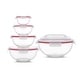 preview thumbnail 2 of 15, JoyFul by JoyJolt 5 Piece Glass Food Mixing Bowls With Lids