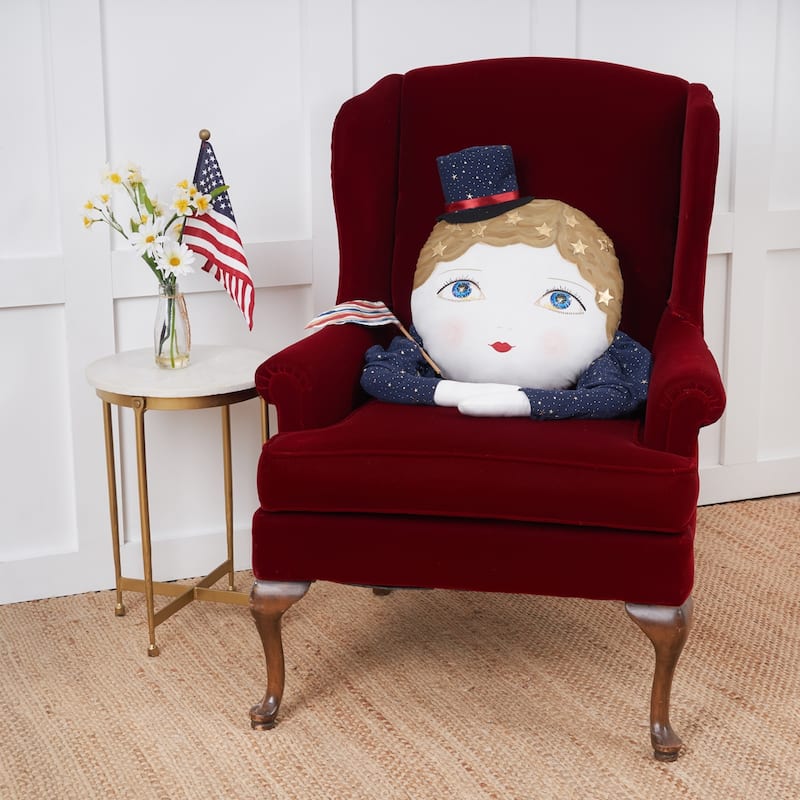 Indy Zombinaland 4th of July Patriotic Decorative Soft Figurine Pillow