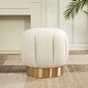 preview thumbnail 2 of 17, SAFAVIEH Couture Maxine Channel Tufted Otttoman.