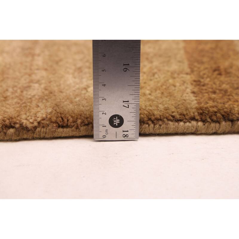 ECARPETGALLERY Hand-knotted Pak Finest Gabbeh Light Brown Wool Rug - 5'1 x 6'11