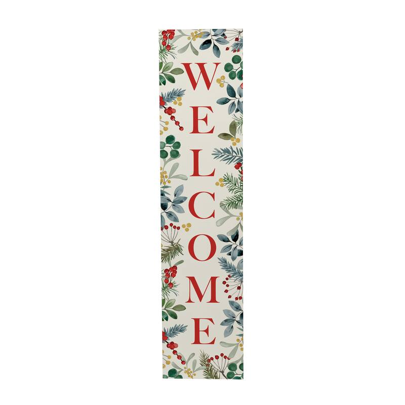 Festive Foliage Porch Leaner,"Welcome" - 46" H - Multicolor