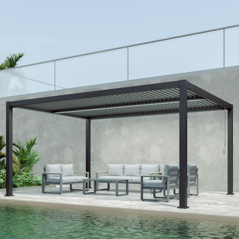 Aluminum Outdoor Pergola with Independent Louvered