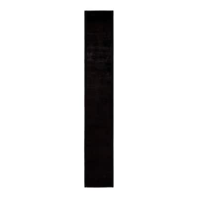 Overton Hand Knotted Wool Vintage Inspired Modern Contemporary Overdyed Brown Runner Rug - 2' 8" x 18' 1"