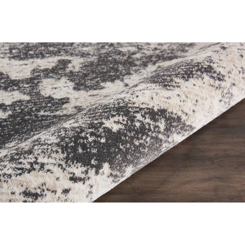 Nourison Maxell Modern Abstract Ombre Grey Ivory Area Rug
