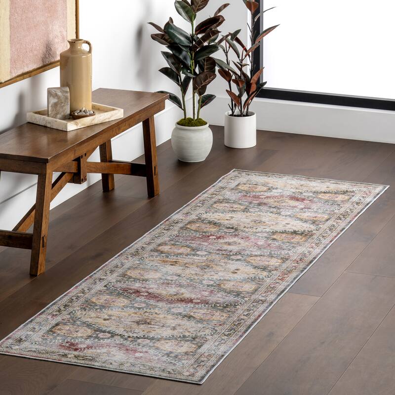 Nuloom Smart Plus with SplashGuard Area Rug - 2' 6" x 8' - Sage - Runner