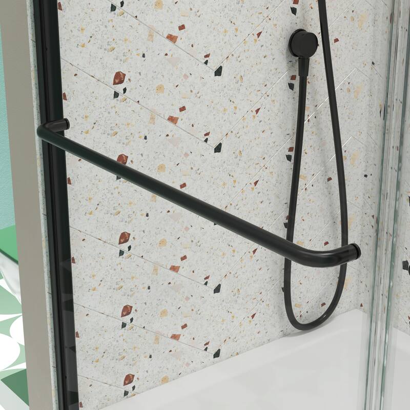 Framed Double Sliding Shower Doors with Stainless Steel Handle