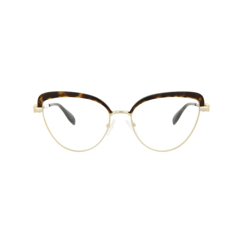 Alexander McQueen Cat Eye-Frame Metal Optical Frames - Gold Gold Transparent - Multi
