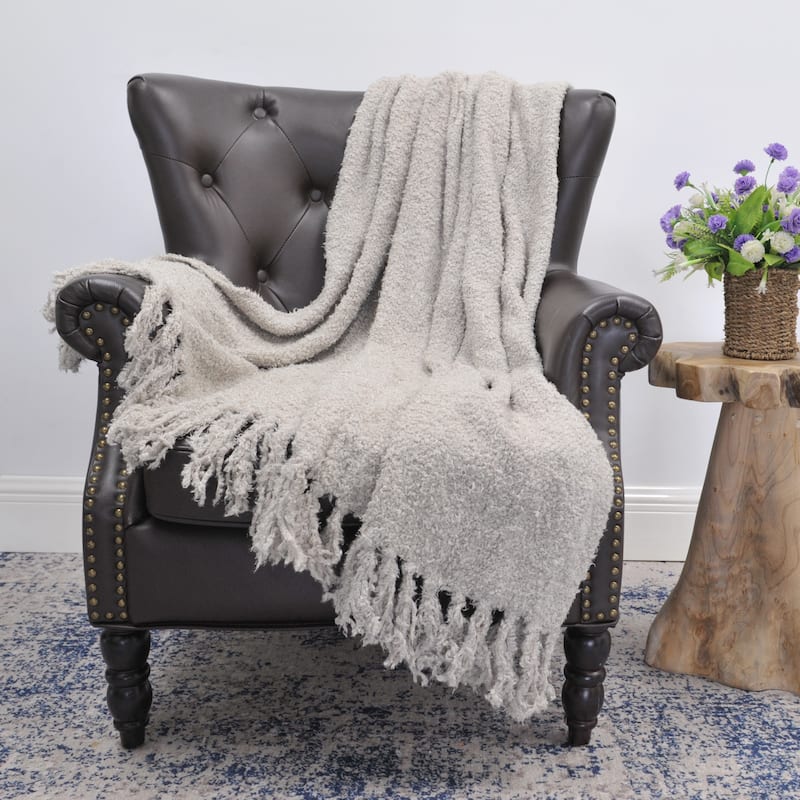 Fluffy Woven Throw - 50" x 60" - String