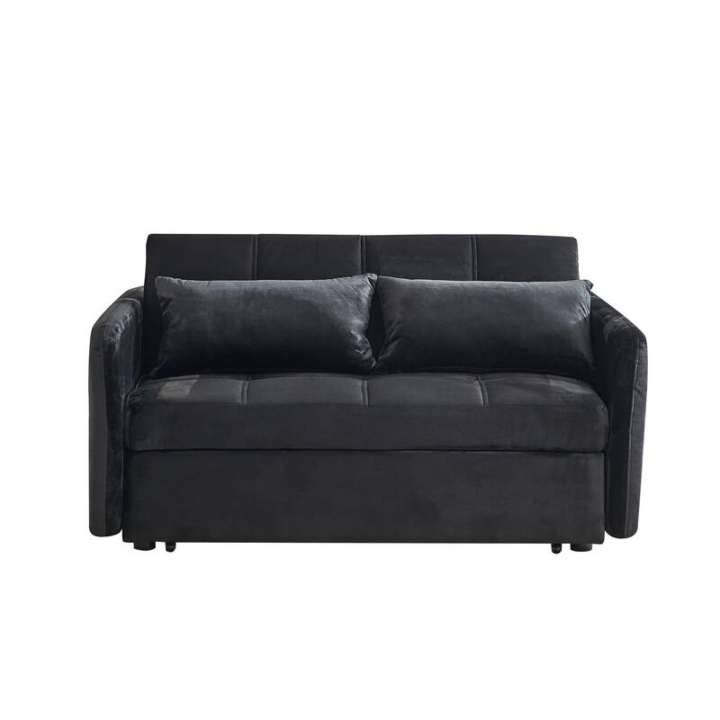 Velvet Sofa Bed 55.5" - Easy Assembly, Supportive Comfort