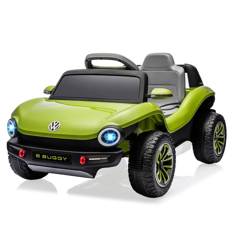 12V Licensed Volkswagen Beetle Ride-On Car for Kids with Remote Control, Battery Powered Electric Vehicle Toy - Green