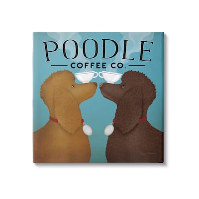Stupell Vintage Poodle Coffee Co Canvas Wall Art Design by Ryan Fowler