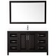 preview thumbnail 21 of 71, Daria 60 Inch Single Vanity, Cultured Marble Top, 58 Inch Mirror