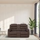 preview thumbnail 5 of 6, Januri 65" Velvet Reclining Livingroom Loveseat Brown