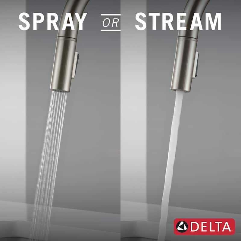 Delta 39876LF Nicoli 1.8 GPM Single Hole Pull Down Bridge Kitchen